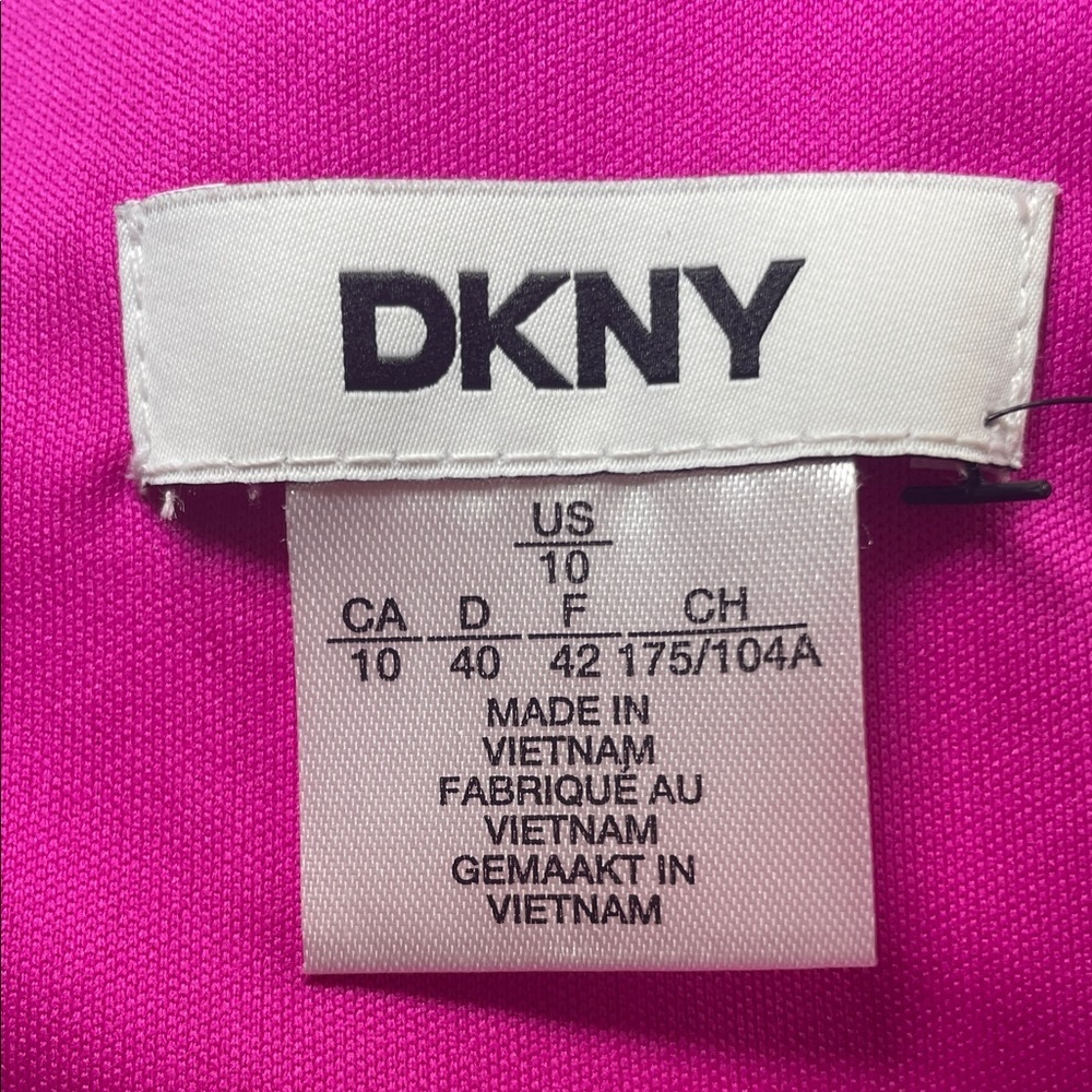 DKNY Fuchsia High Low Dress sz 10 - Picture 6 of 7